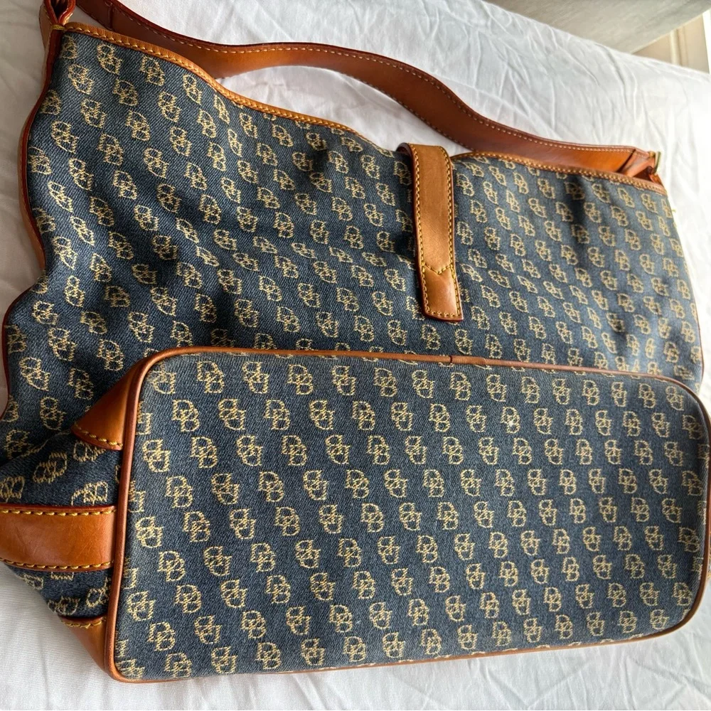 Dooney & Bourke denim Shoulder Bag with Monogram